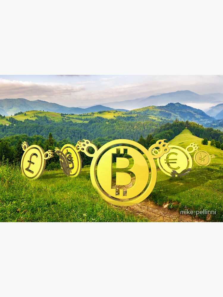 Thumbnail 3 of 3, Sticker, Bearish currency on slope of a hill designed and sold by mike-pellinni.