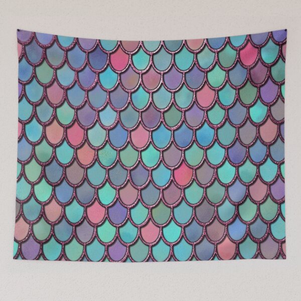 Item preview, Colorful Watercolor Mermaid Scales designed and sold by Gypsy  Queen.