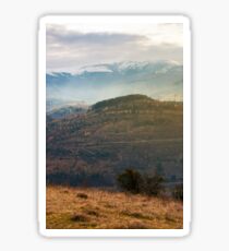 gloomy november scenery in mountains Sticker
