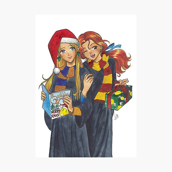 Luna and Ginny os desean feliz navidad Lámina fotográfica