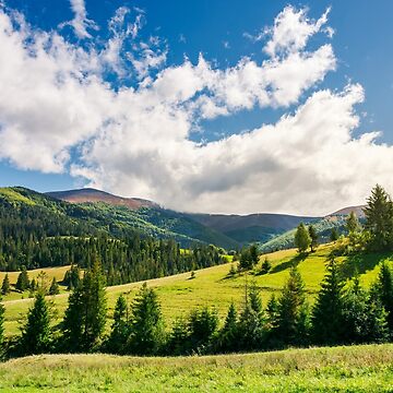 Artwork thumbnail, early autumn countryside in mountains by mike-pellinni