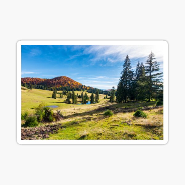 beautiful autumnal landscape in mountains Sticker