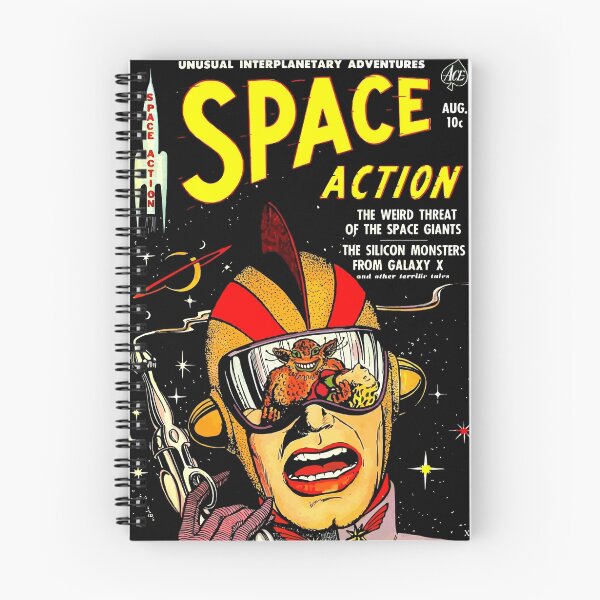 Item preview, Retro Comic Cover - SPACE ACTION - Vintage Sci-fi cover designed and sold by Very Peculiar.