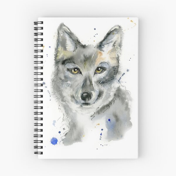 Artikelvorschau, Grauer Wolf entworfen und verkauft von PuddlePaints.
