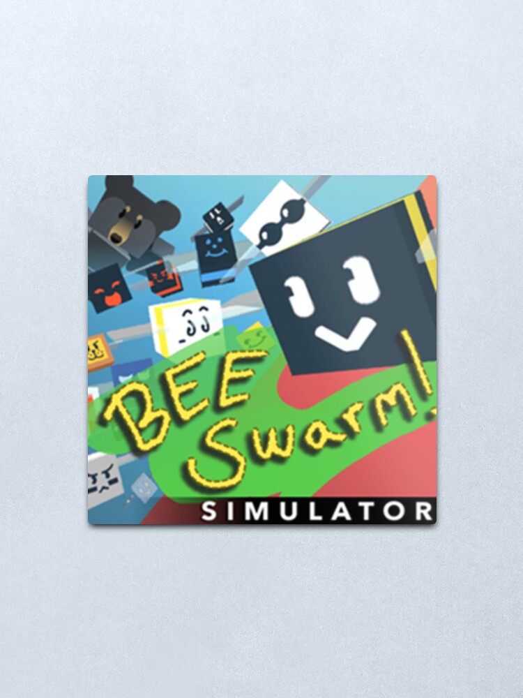 Bee Swam Simulator Metal Print By Lukaslabrat Redbubble - roblox minecraft cat bee swarm simulator transparent