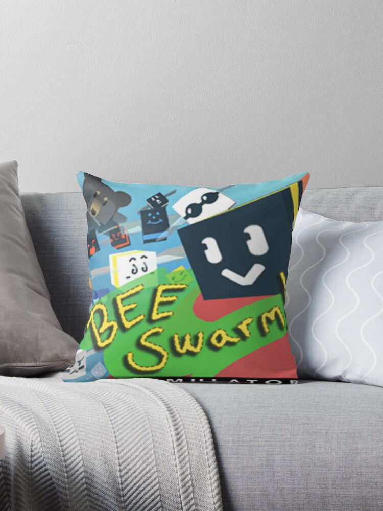 Bee Swam Simulator Throw Pillow By Lukaslabrat Redbubble - bee simulator roblox
