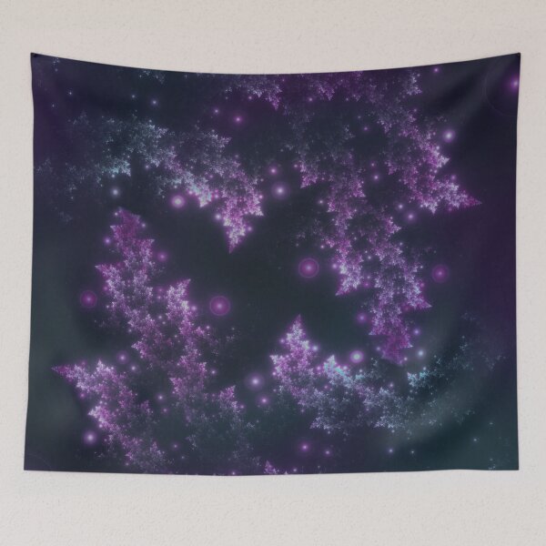 Item preview, Fractal Leaves Violet Glow designed and sold by miraminerva09.