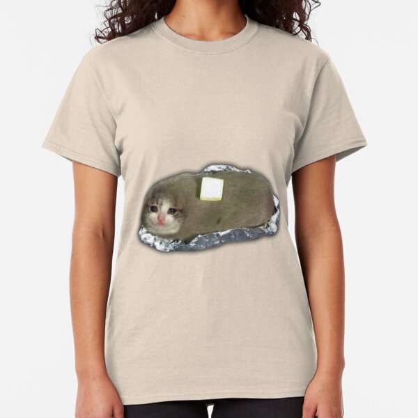 sad potato cat with butter Classic T-Shirt