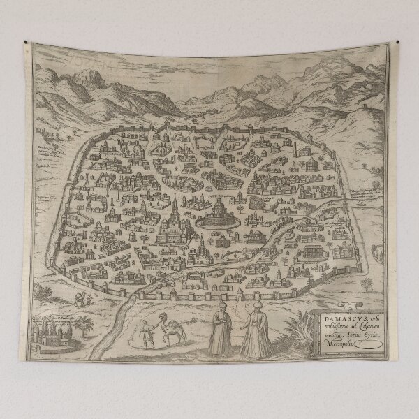 Item preview, Historical Map of Damascus Syria (1575) designed and sold by BravuraMedia.