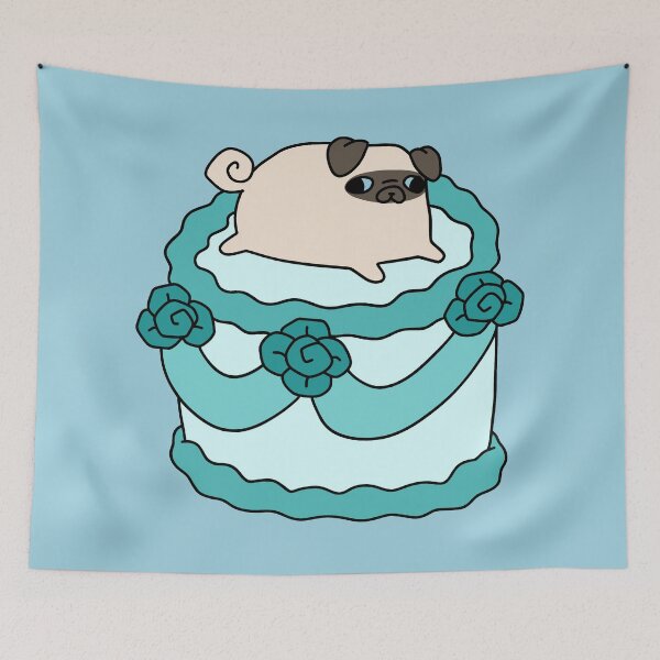 Item preview, Birthday Cake Pug  designed and sold by SaradaBoru.