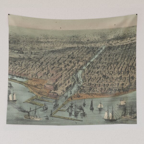 Item preview, Vintage Pictorial Map of Chicago IL (1907) designed and sold by BravuraMedia.