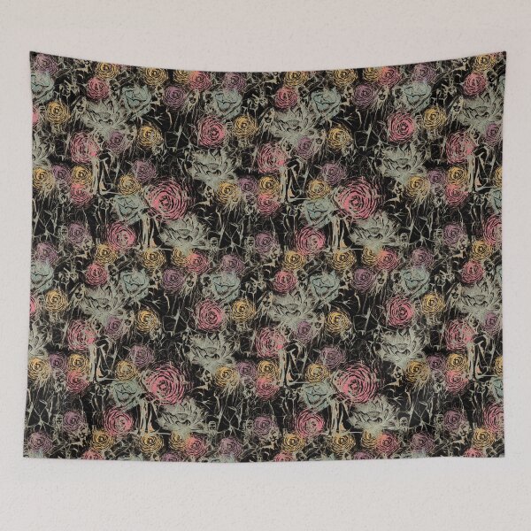 Item preview, floral with ladies, black designed and sold by Lara Wolf.