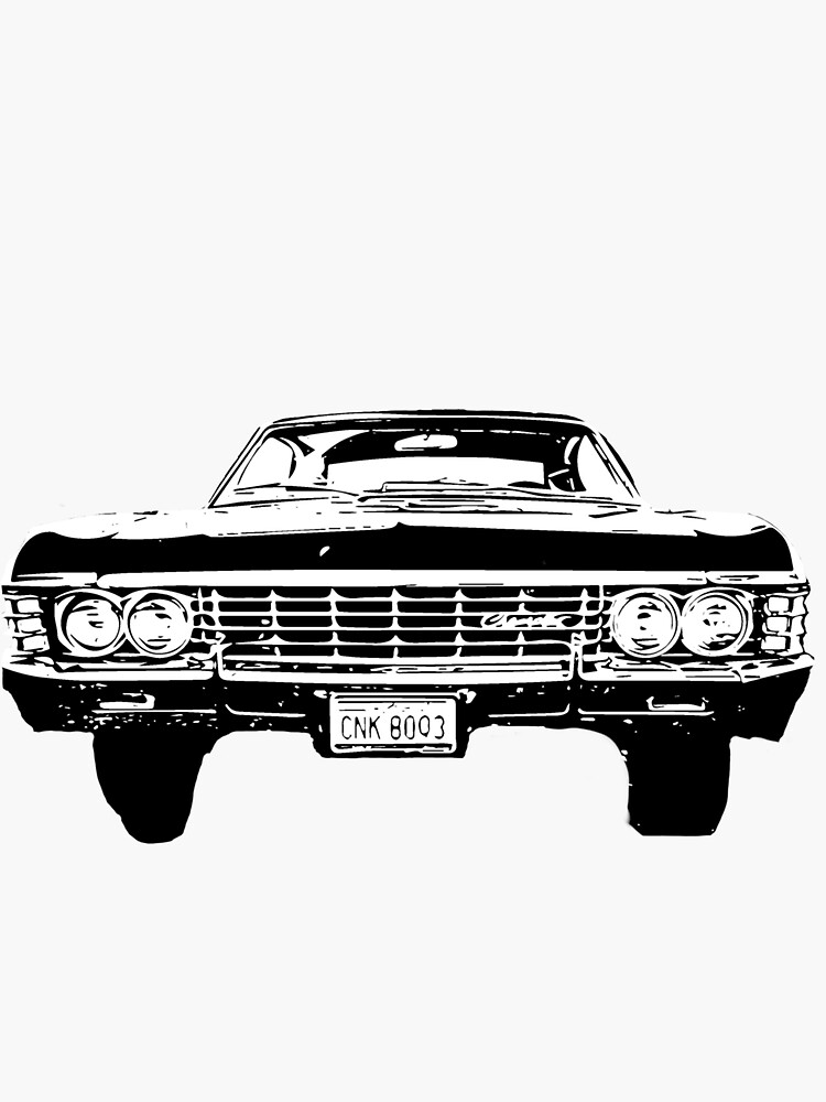 Dean's Baby - Impala, Supernatural Sticker for Sale by millwhy