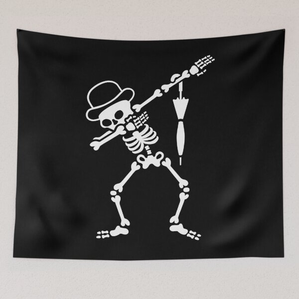 Item preview, Dab dabbing skeleton bowler hat England London designed and sold by LaundryFactory.