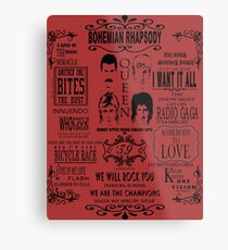 Queen Songs Metal Print