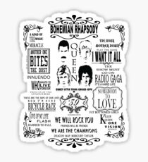 Queen Songs Sticker