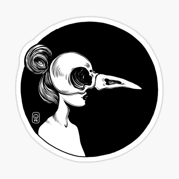 Crow Mask Sticker