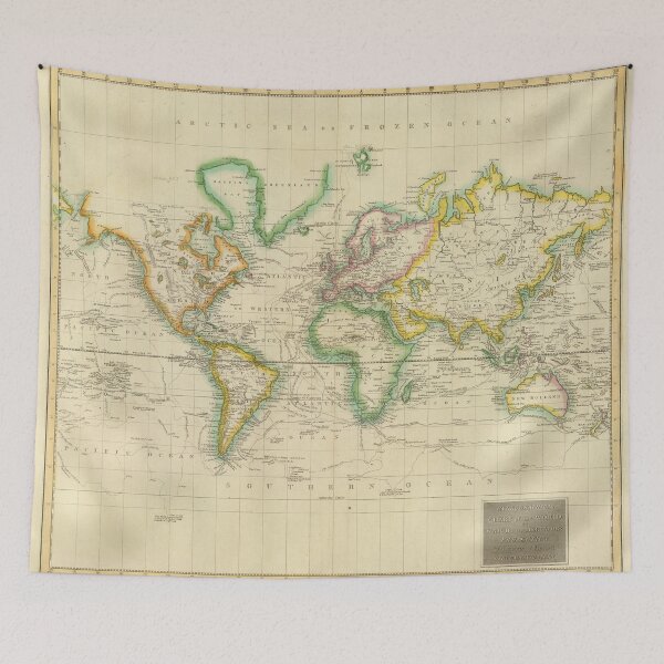Item preview, Vintage Map of The World (1814) designed and sold by BravuraMedia.