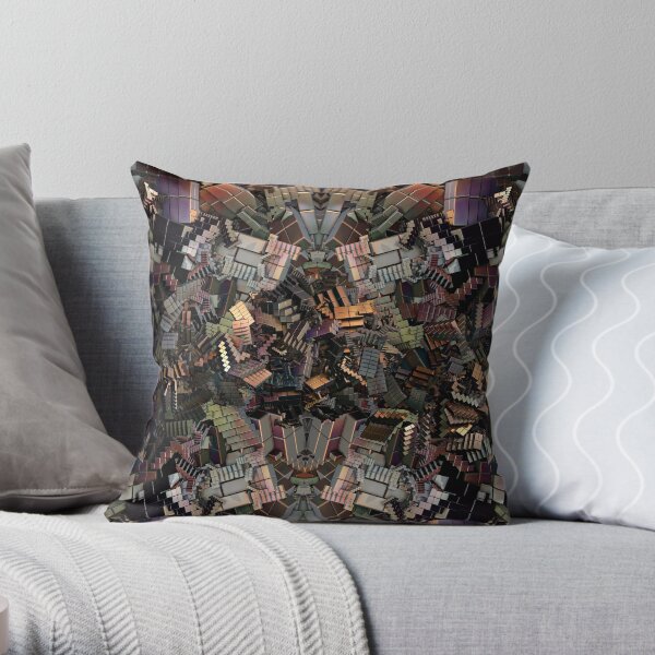 Escher's Modern Nightmare Throw Pillow