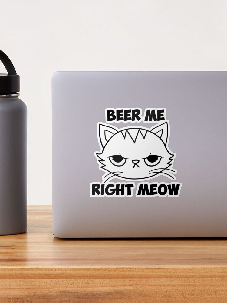 Beer Me Right Meow Cute Cat Drinking Pun Funny Gift T-Shirt Beer Me Right Meow Cute Cat Drinking Pun Funny Gift T-Shirt