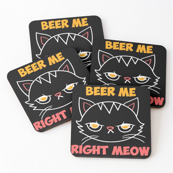 Item preview, beer me right meow cat pun funny grouchy drunk gift designed and sold by Sandra78.
