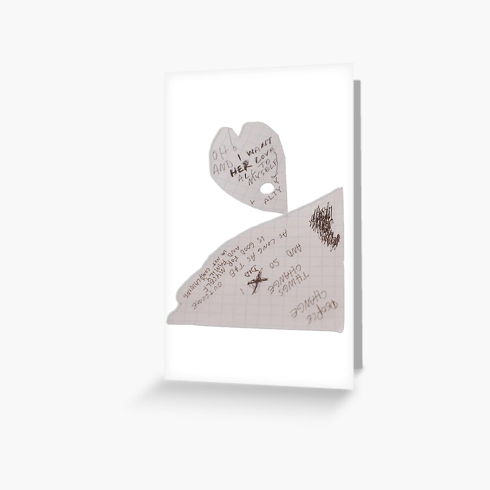 Xxxtentacion Letter Greeting Card For Sale By Bertyb123 Redbubble 