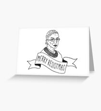 Ruth Bader Ginsburg Fröhliche Resistmas Grußkarte