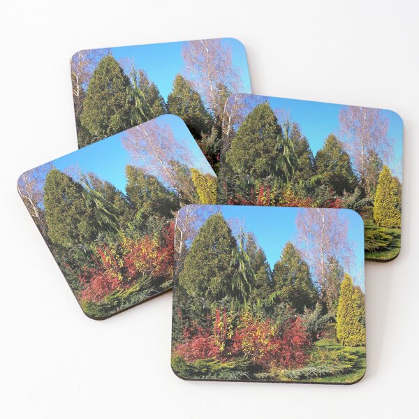 Item preview, Bright landscape - coniferous trees - autumn leaves designed and sold by Zavola.