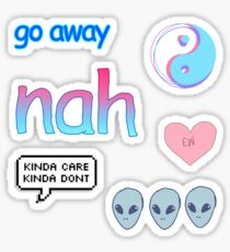 Blue & Pink Themed Tumblr Stickers Sticker
