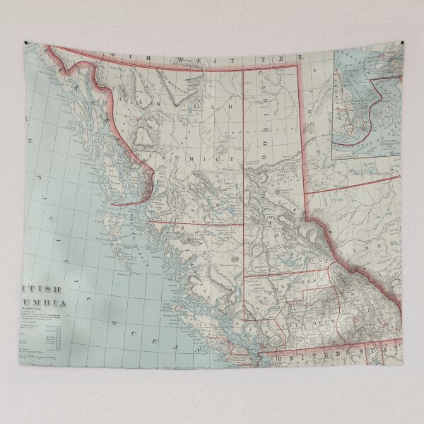 Item preview, Vintage Map of British Columbia (1901) designed and sold by BravuraMedia.