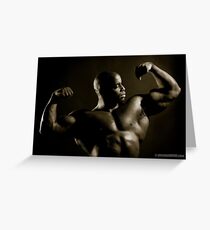 Front double biceps Greeting Card