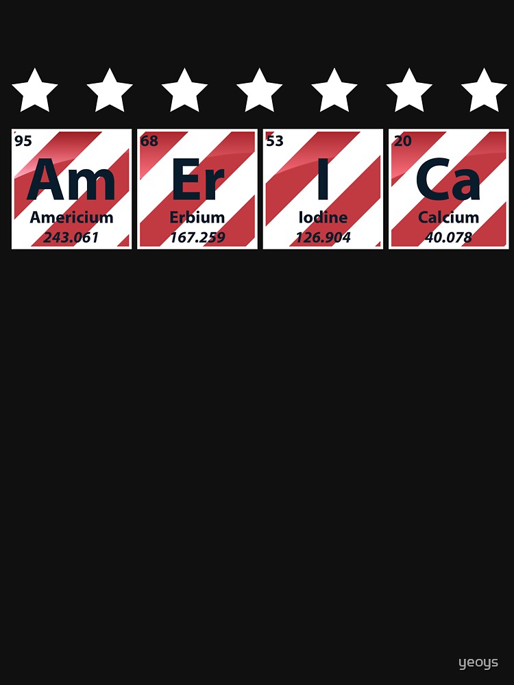 America Periodic Table Of Elements - Chemistry Quotes Gift von yeoys