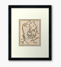 Vintage Map of Denmark (1815) Framed Print
