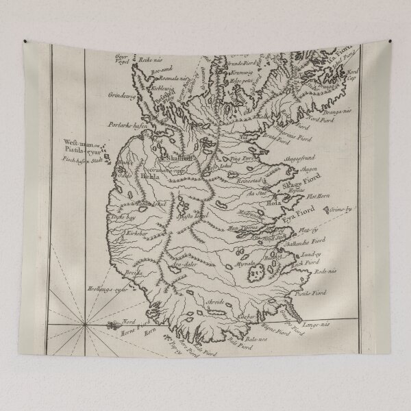 Item preview, Vintage Map of Iceland (1764) designed and sold by BravuraMedia.