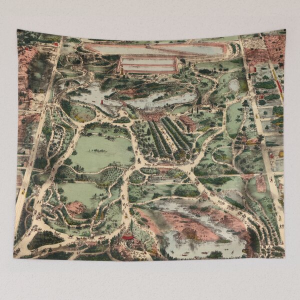 Item preview, Vintage Pictorial Map of Central Park NYC (1860) designed and sold by BravuraMedia.
