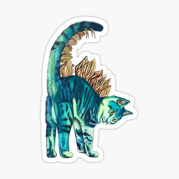 Stegosaurus Kitten Sticker