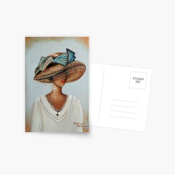 Lady in White Postcard