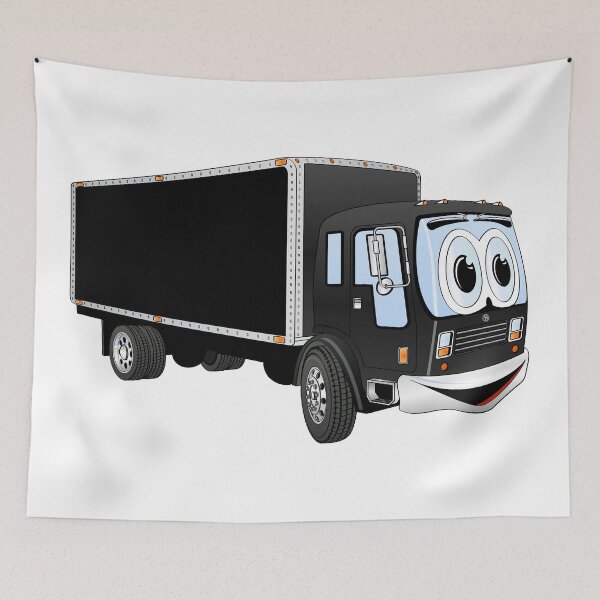 Item preview, Large Black Delivery Truck Cartoon designed and sold by Scott Hayes.