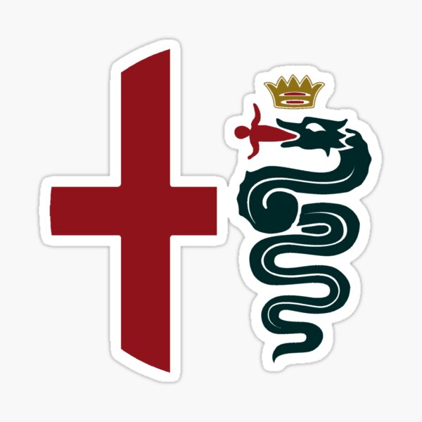 Alfa Romeo classic biscione / cross Sticker