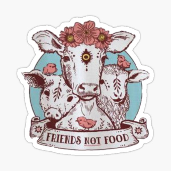 shirt - friends not food Sticker