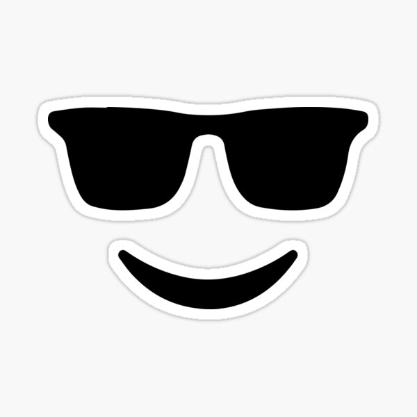 "Sunglasses Smiley Face Emoji" Sticker by peaktee Redbubble