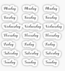 Pegatina Diario Calendario Pegatinas Planificador 2019 para Diario y Agenda - días laborables