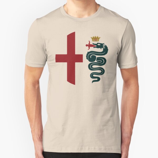 Alfa Romeo classic biscione / cross Slim Fit T-Shirt