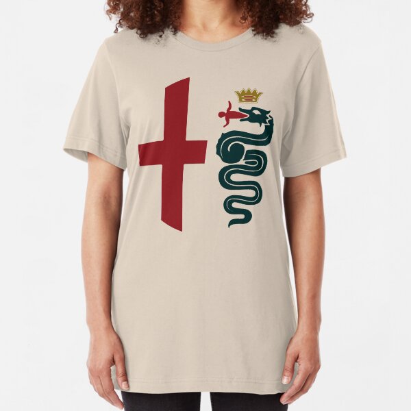 Alfa Romeo classic biscione / cross Slim Fit T-Shirt