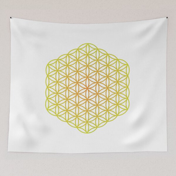 Item preview, Flower of Life pattern in - green and orange designed and sold by knappidesign.