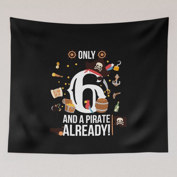 Item preview, 6th Birthday Boy "Only 6 And A Pirate Already" Gift designed and sold by festivalshirt.