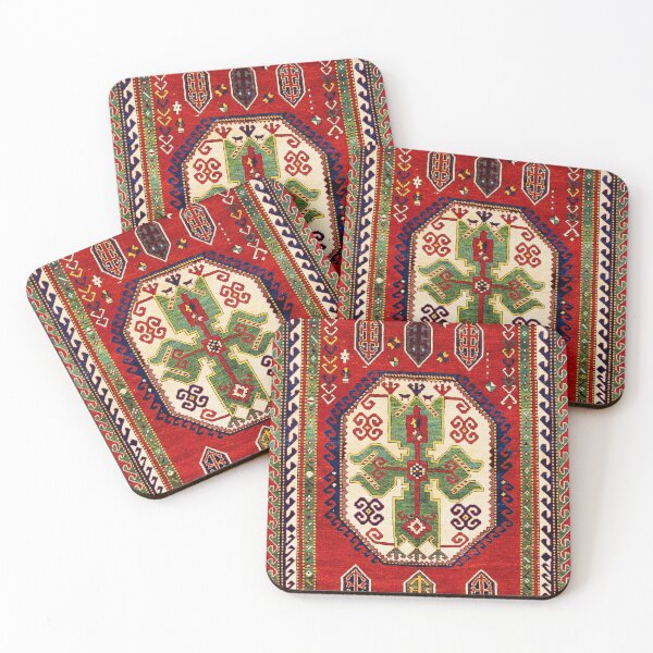 Item preview, Lori Pambak Kazak Antique Carpet Print designed and sold by Vicky Brago-Mitchell®.