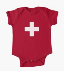 Swiss Flag Baby Onesie Jumpsuit Pyjama Clothing - Schweizer Short Sleeve Baby One-Piece