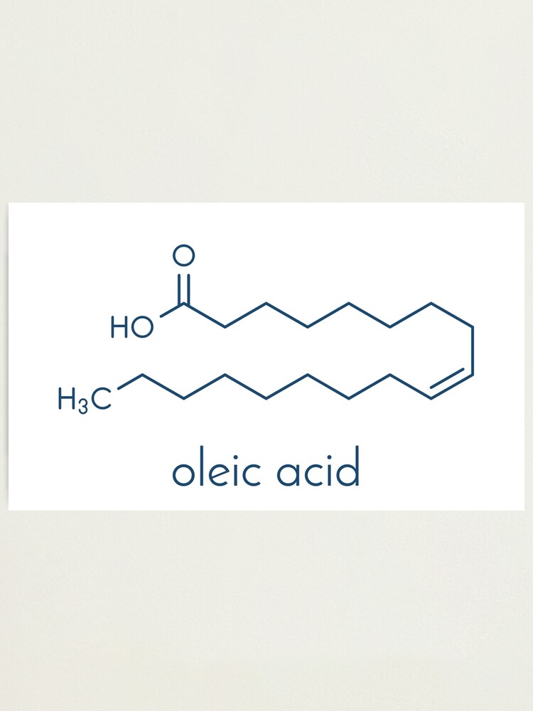 Lámina fotográfica «Ácido graso del ácido oleico (omega9, cis)» de