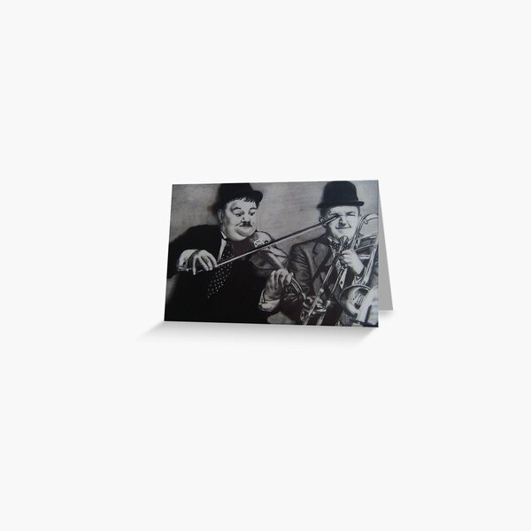 LAUREL & HARDY..PENCIL ON PAPER Greeting Card